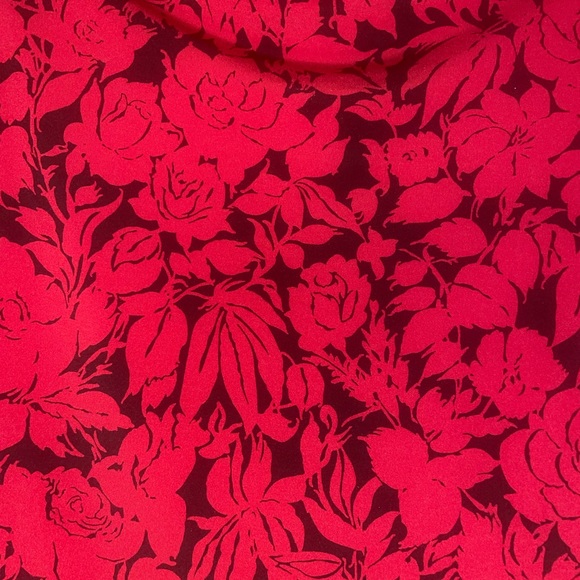 Romantic BCBG off the shoulder black and red size small three quarter sleeve - Picture 3 of 5